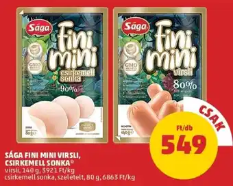 PENNY Sága fini mini virsli csirkemell sonka 140g ajánlat
