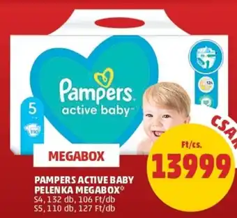 Pampers active baby pelenka megabox 132 / 110 db