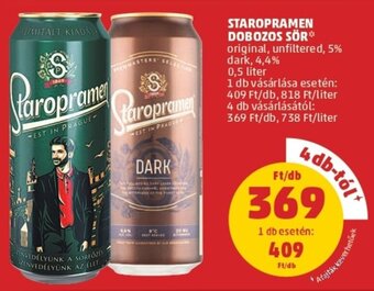PENNY Staropramen dobozos sör 0.5l ajánlat