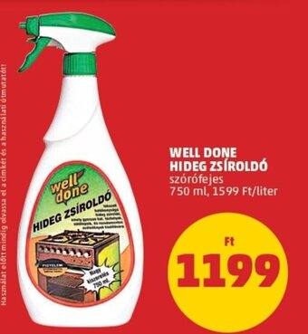 PENNY Well done hideg zsíroldó 750ml ajánlat