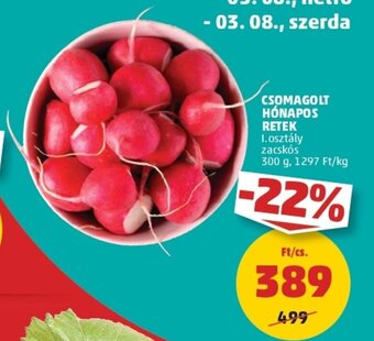 PENNY Csomagolt hónapos retek 300g ajánlat