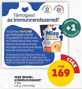 PENNY Mizo immun + gyümölcsjoghurt 125g ajánlat
