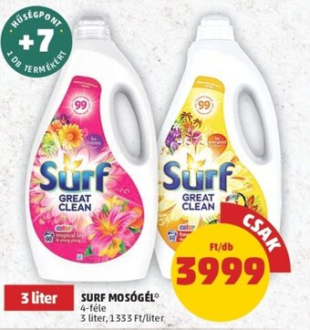 PENNY Surf mosógél 3l ajánlat