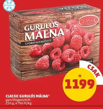 PENNY Classic gurulós málna 250g ajánlat