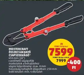 PENNY Meistercraft összecsukható csapszegvágó 450mm ajánlat