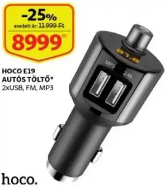 Auchan Hoco e19 autós töltő ajánlat