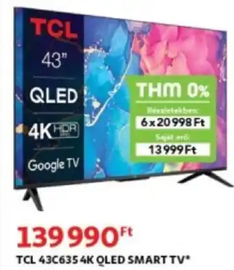 Auchan Tcl 43c635 4k qled smart tv ajánlat