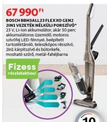 Auchan Bosch bbh3all23 flexxo gen2 2in1 vezeték nélküli porszívó ajánlat