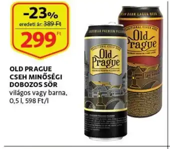 Auchan Old prague cseh minőségi dobozos sör ajánlat