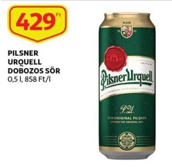 Auchan Pilsner urquell dobozos sör 0.5l ajánlat