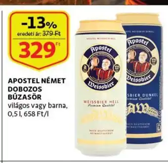 Auchan Apostel német dobozos búzasör 0.5l ajánlat