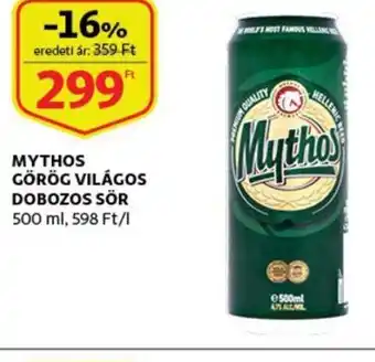 Mythos görög világos dobozos sör 500ml