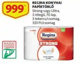 Auchan Regina konyhai papírtörlő 3 rétegű ajánlat