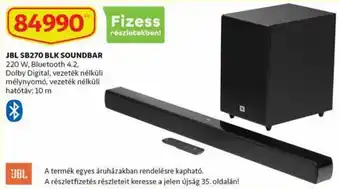 Auchan Jbl sb270 blk soundbar 220w ajánlat
