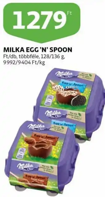 Auchan Milka egg 'N' spoon 128 / 136g ajánlat