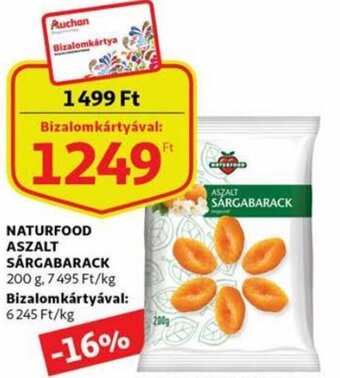 Auchan Naturfood aszalt sárgabarack 200 g ajánlat