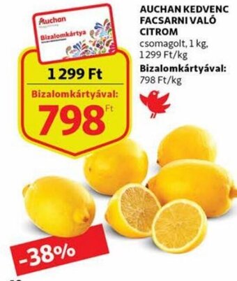 Auchan Auchan Kedvenc facsarni való citrom 1 kg ajánlat