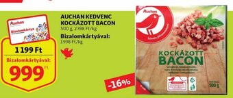 Auchan Auchan Kedvenc kockázott bacon 500 g ajánlat