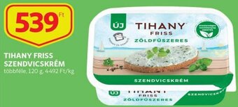 Auchan Tihany Friss szendvicskrém 120 g ajánlat