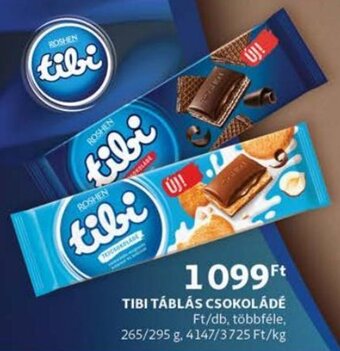 Auchan Tibi Táblás csokoládé 265 / 295 g ajánlat