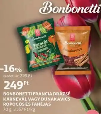 Auchan Bonbonetti Francia drazsé karnevál vagy dunakavics 70 g ajánlat