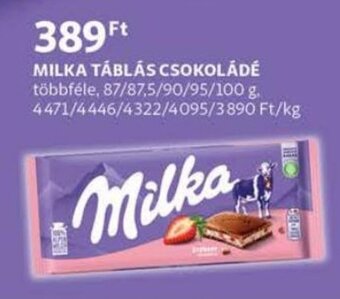 Auchan Milka Táblás csokoládé 87 - 100 g ajánlat