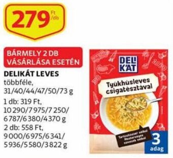 Auchan Delikát leves 31 - 73 g ajánlat