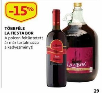 Auchan Többféle La Fiesta bor ajánlat