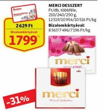 Auchan Merci Desszert 210 - 250 g ajánlat