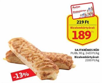 Auchan Sajtkrémes rúd 90 g ajánlat