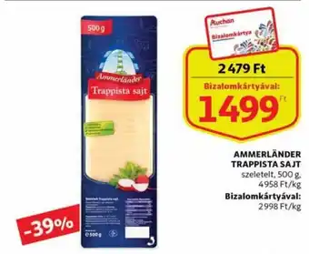 Auchan Ammerländer Trappista sajt 500 g ajánlat