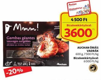 Auchan Auchan óriás vadrák 600 g ajánlat