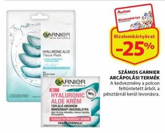 Auchan Számos Garnier Arcápolási termék ajánlat