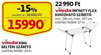 Auchan Vileda King beltéri szárító 1 db ajánlat
