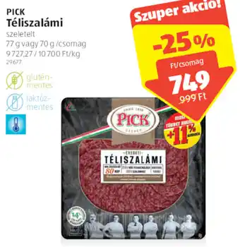 ALDI Pick Téliszalámi 77 g vagy 70 g ajánlat