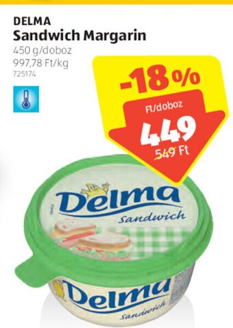 ALDI Delma Sandwich margarin 450 g ajánlat