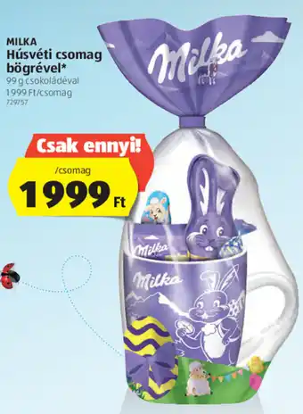 ALDI Milka Húsvéti csomag bögrével 99 g ajánlat