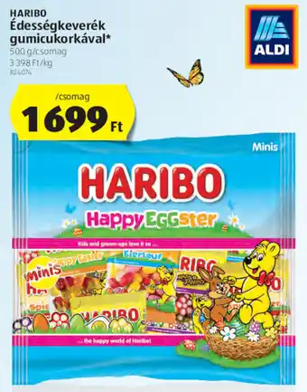 ALDI Haribo Édességkeverék gumicukorkával 500 g ajánlat