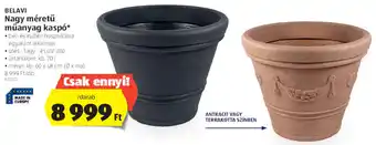 ALDI Belavi Nagy méretű műanyag kaspó 1 db ajánlat
