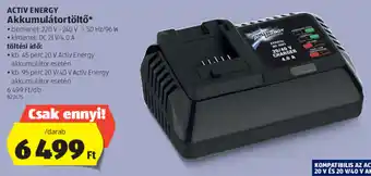ALDI Activ Energy Akkumulátortölttő 1 db ajánlat