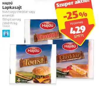 ALDI Hajdú Lapkasajt 150 g ajánlat