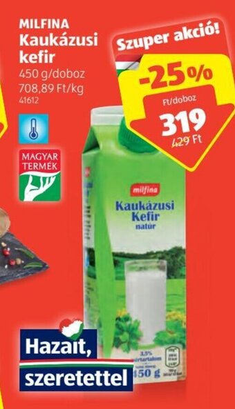 ALDI Milfina Kaukázusi kefir 450 g ajánlat