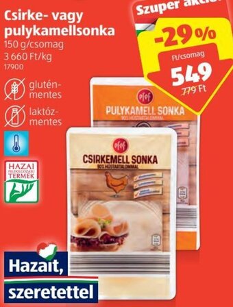 ALDI Csirke- vagy pulykamellsonka 150 g ajánlat