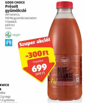 ALDI Good Choice Préselt gyümölcslé 1 l ajánlat