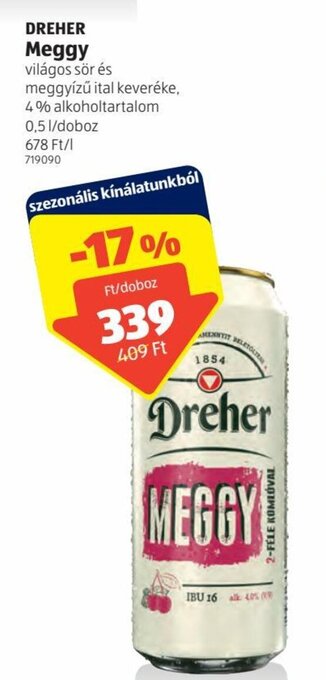ALDI Dreher Meggy 0,5 l ajánlat