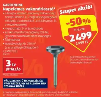 ALDI Gardenline Napelemes vakondirasztó 1 db ajánlat