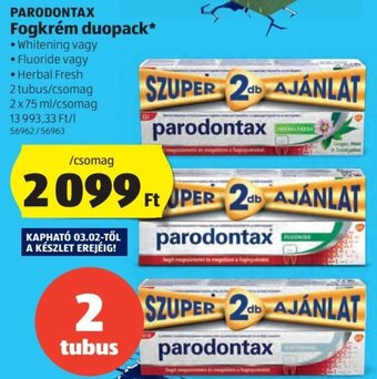 Parodontax Fogkrém duopack 2 x 75 ml