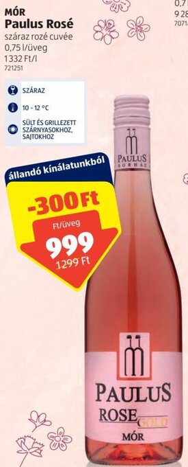 ALDI Mór Paulus rosé 0,75 l ajánlat