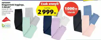 ALDI Impidimpi Kisgyermek leggings 3 db ajánlat