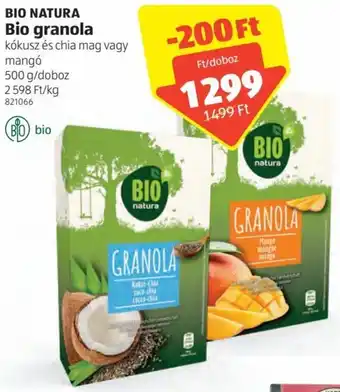 ALDI Bio Natura Bio granola 500 g ajánlat